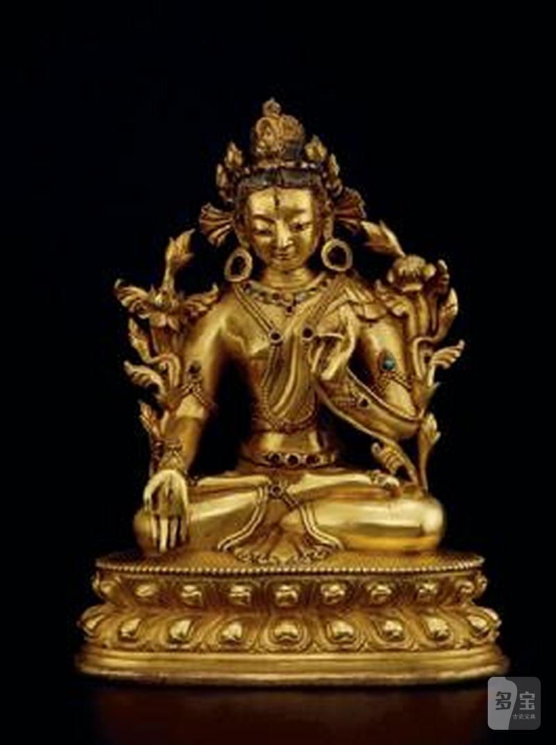 清乾隆（1736-1795年）白度母像 - 图2